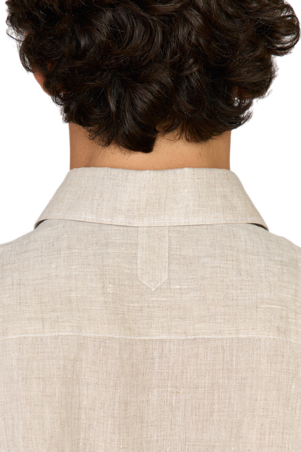CANALI | Linen Shirt With Placket | Sand