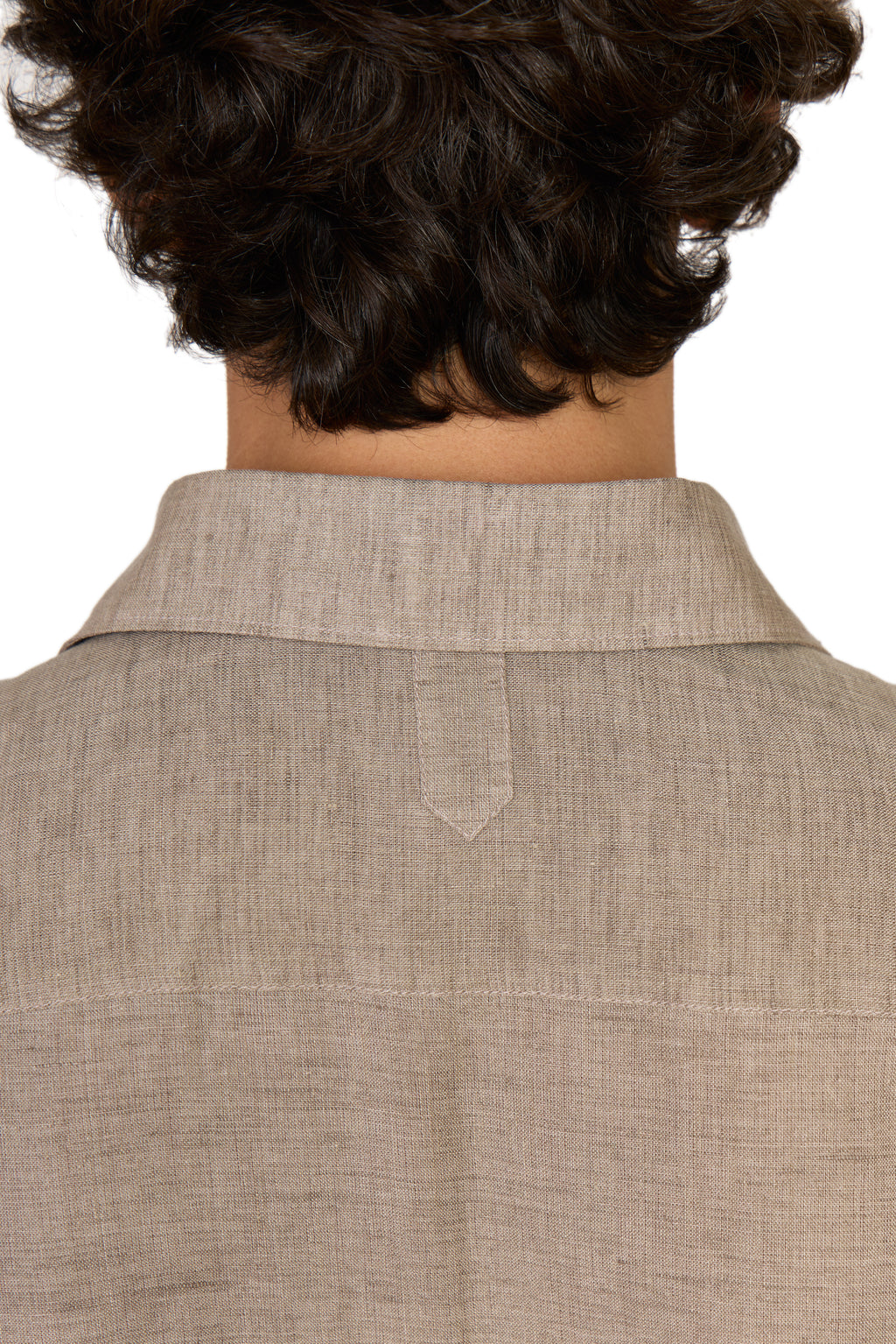 CANALI | Linen Shirt With Placket | Brown