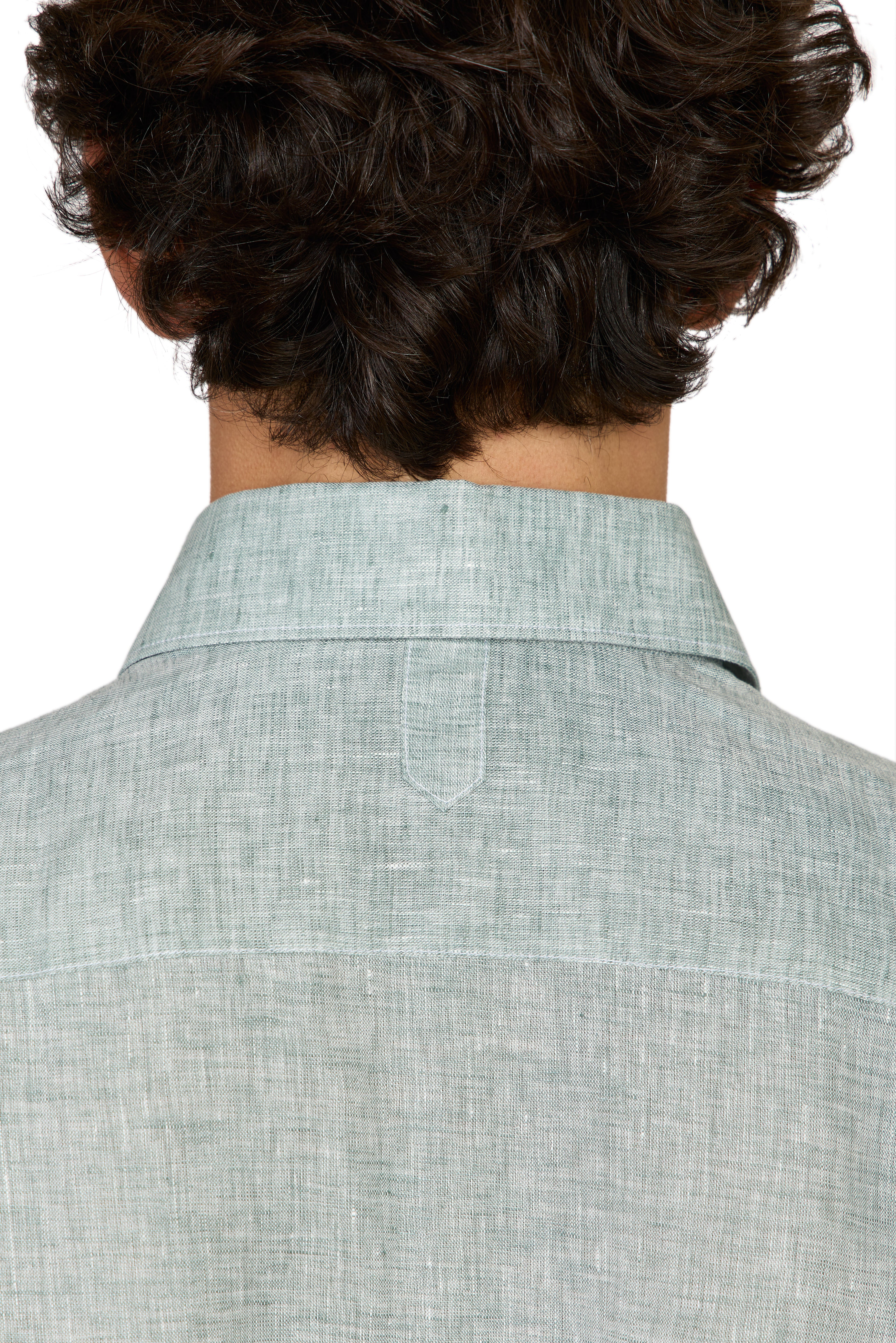 CANALI | Linen Shirt With Placket | Green