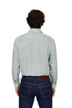 CANALI | Linen Shirt With Placket | Green