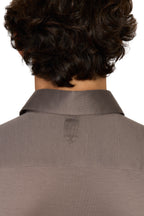 CANALI | Jersey Shirt With Placket | Latte