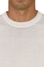 CANALI | Knit Tee With Collar Contrast | White
