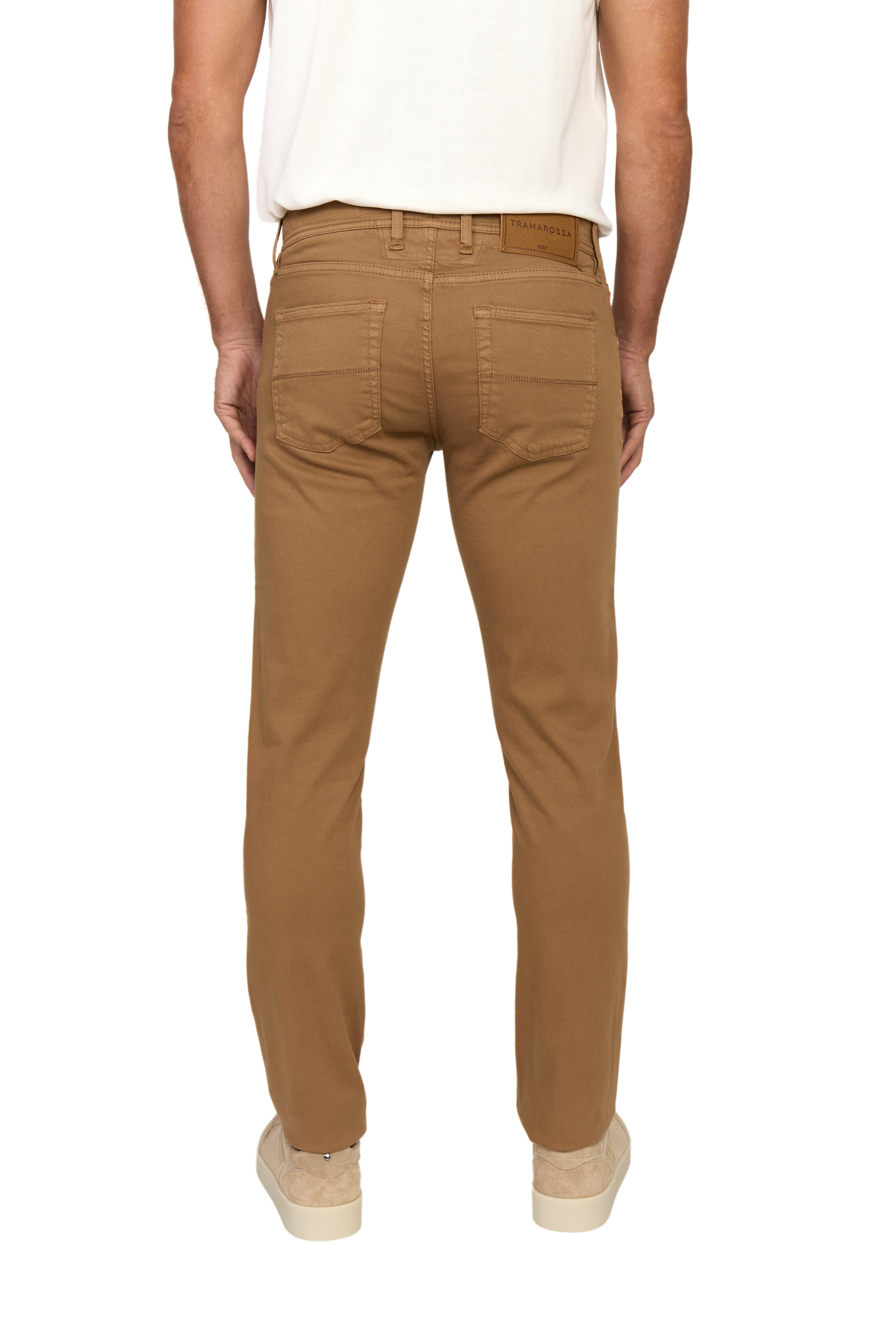 TRAMAROSSA | Lightweight Michelangelo Gabardine Jeans | Tabacco