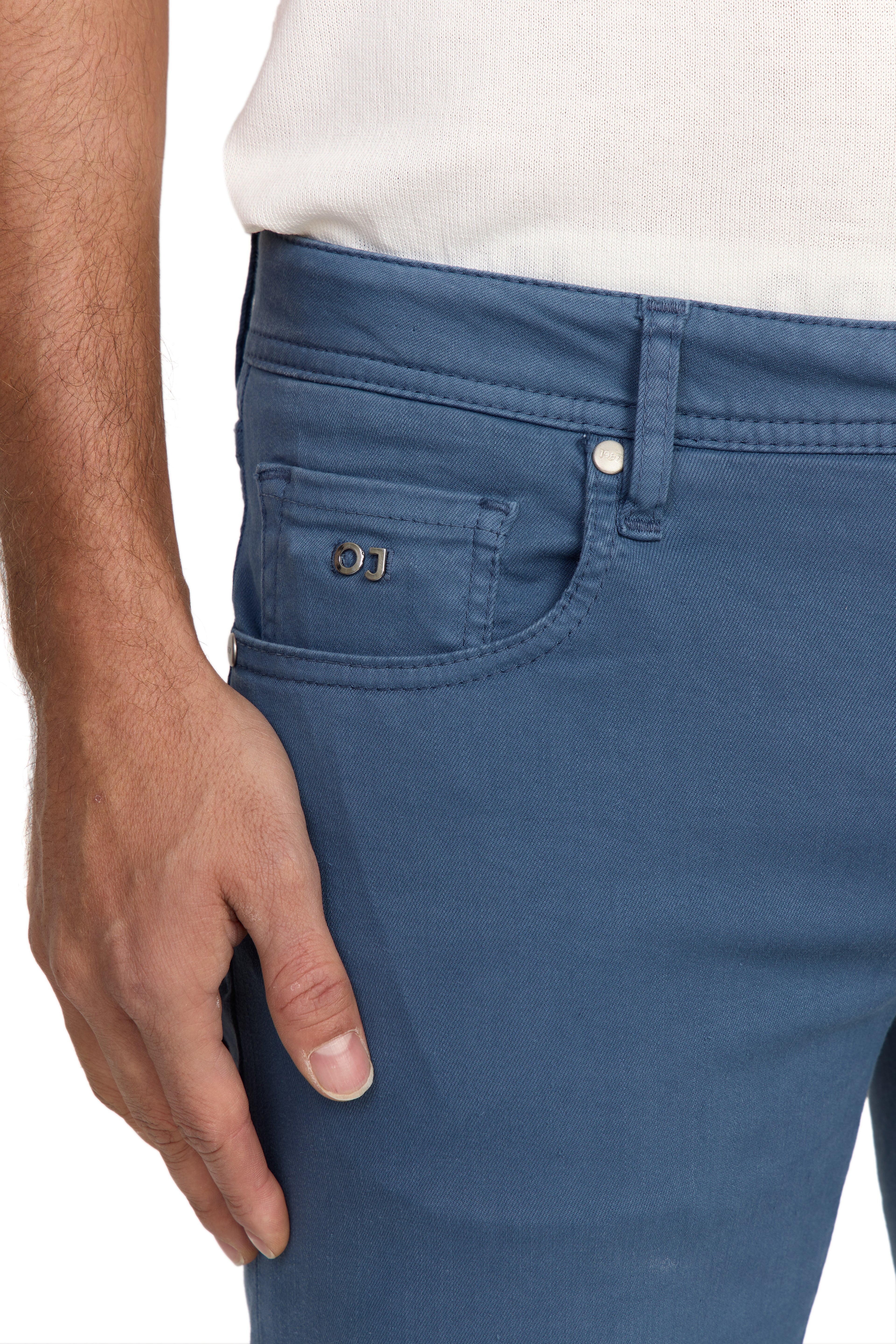TRAMAROSSA | Lightweight Michelangelo Gabardine Jeans | Blue Cloud