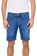 JACOB COHEN | Resort Nicolas Shorts With Embroidered Hotel Patch | Denim