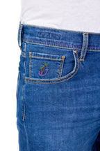 JACOB COHEN | Resort Nicolas Shorts With Embroidered Hotel Patch | Denim