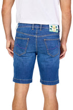 JACOB COHEN | Resort Nicolas Shorts With Embroidered Hotel Patch | Denim