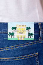 JACOB COHEN | Resort Nicolas Shorts With Embroidered Hotel Patch | Denim