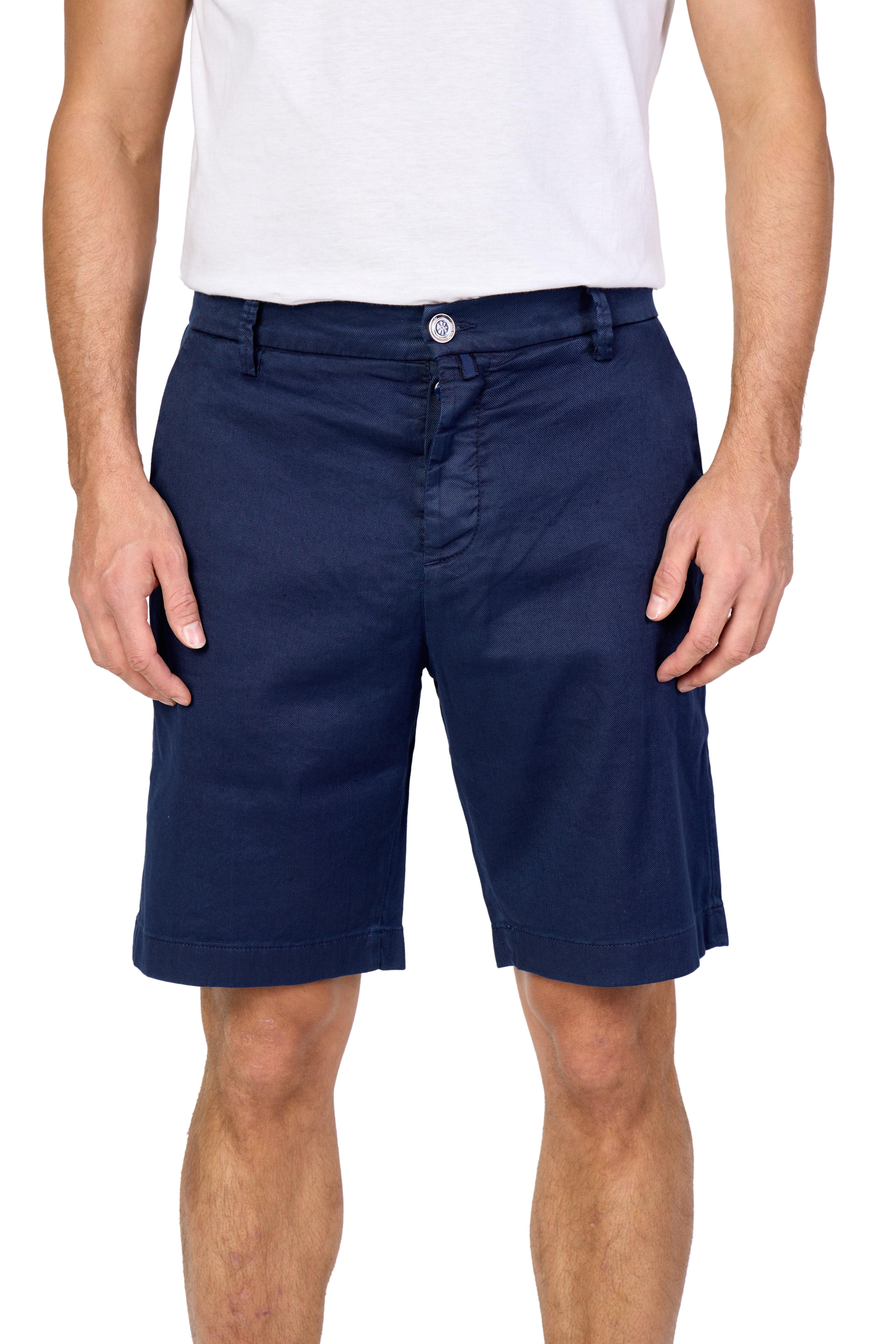 JACOB COHEN | George Cotton & Linen Shorts | Dark Blue