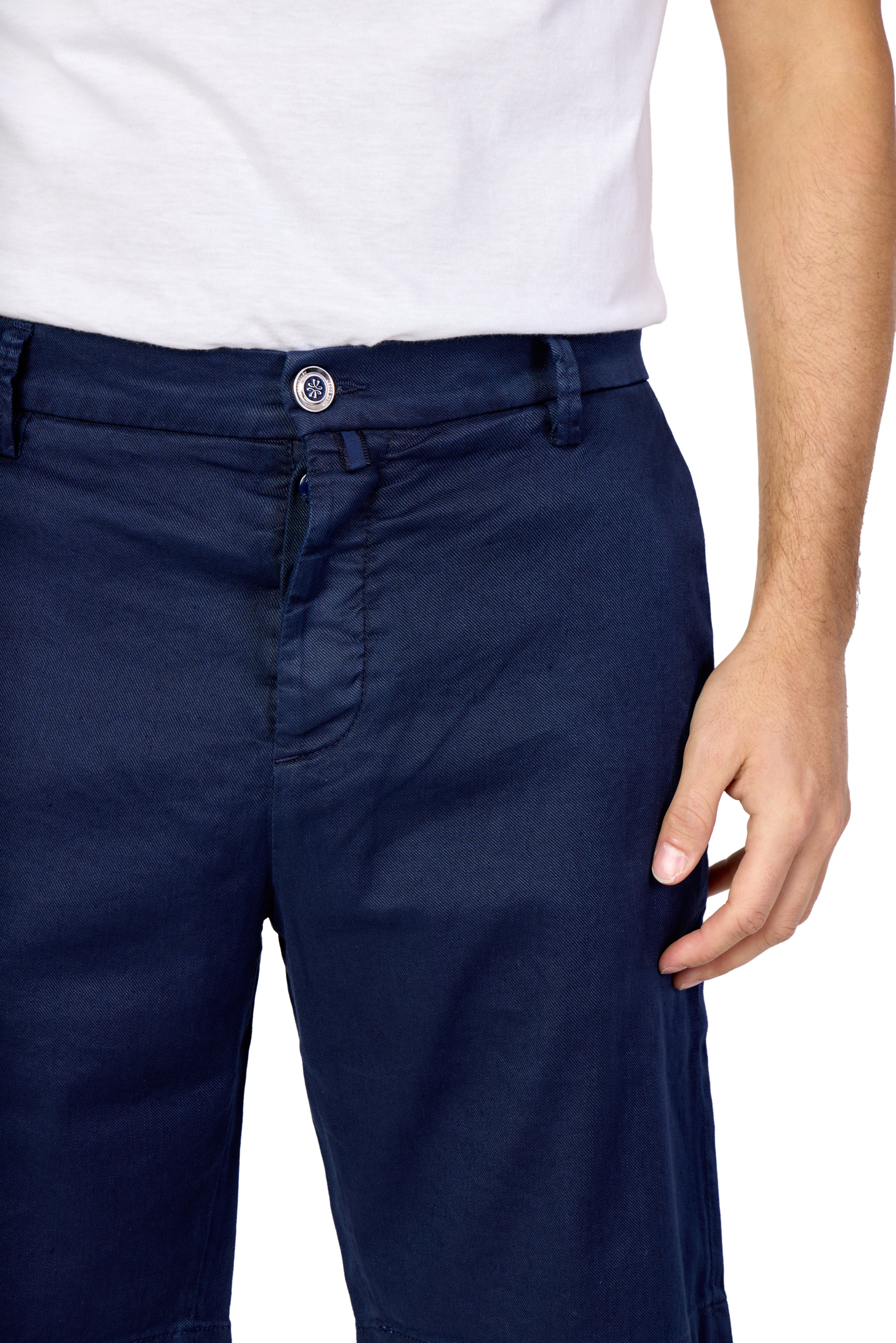 JACOB COHEN | George Cotton & Linen Shorts | Dark Blue