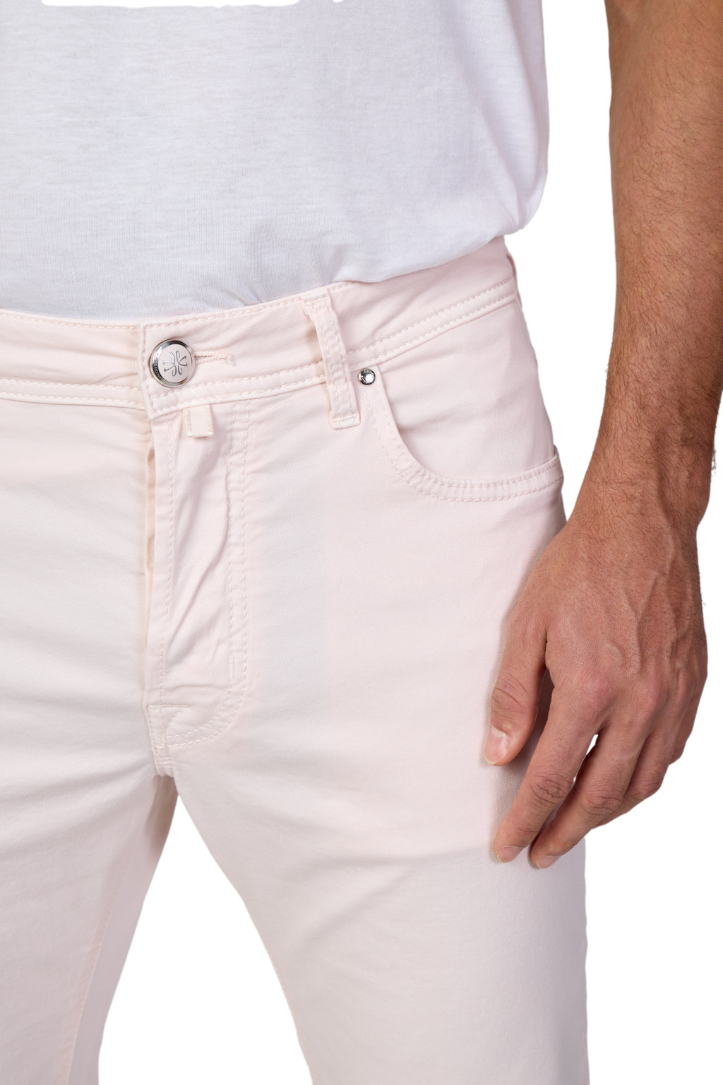 JACOB COHEN | Bard Twill Cotton Trousers | Pink