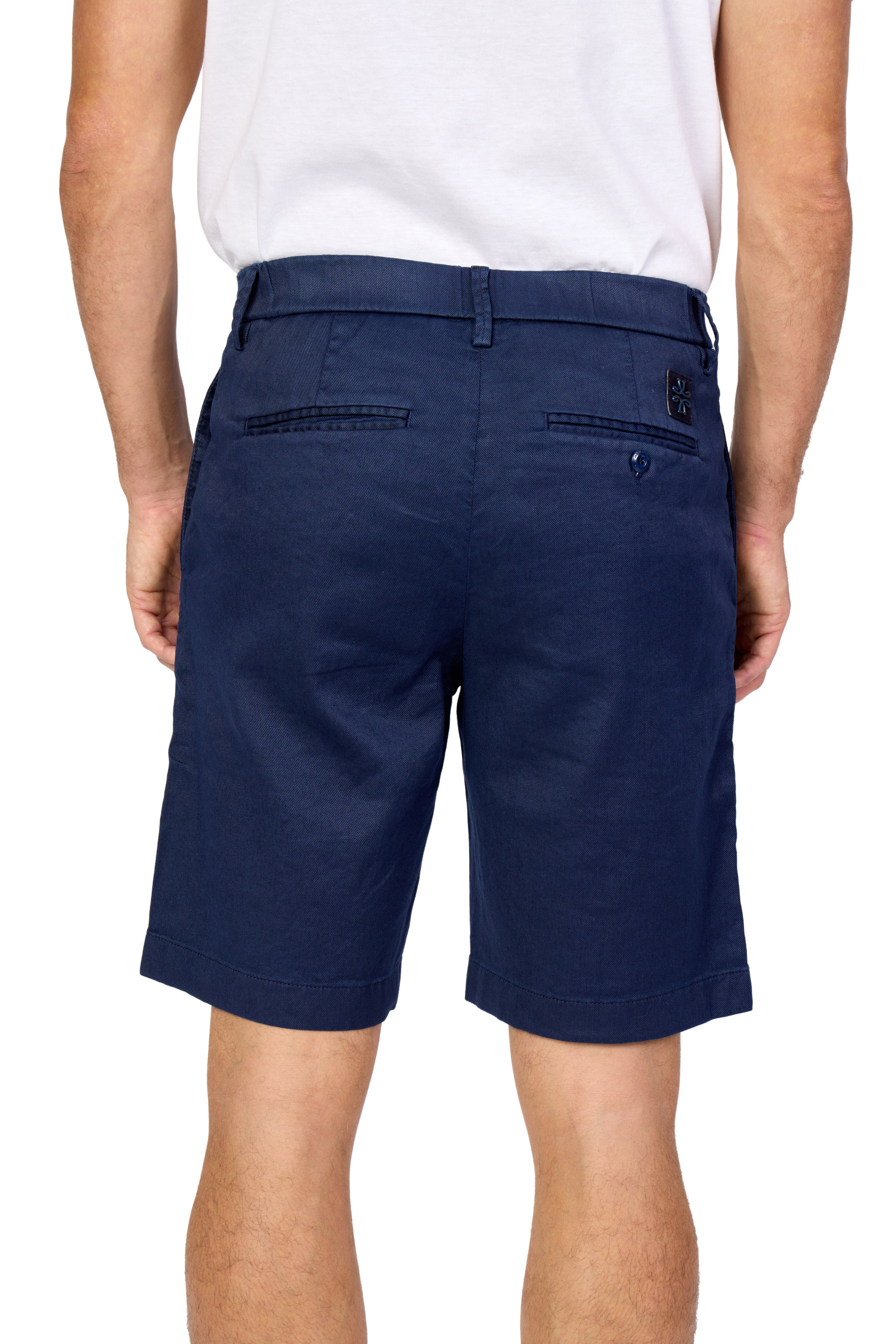 JACOB COHEN | George Cotton & Linen Shorts | Dark Blue