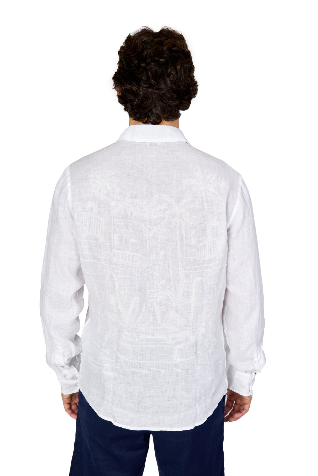 JACOB COHEN | Western Shirt With Embroidered Back | White
