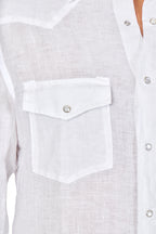 JACOB COHEN | Western Shirt With Embroidered Back | White