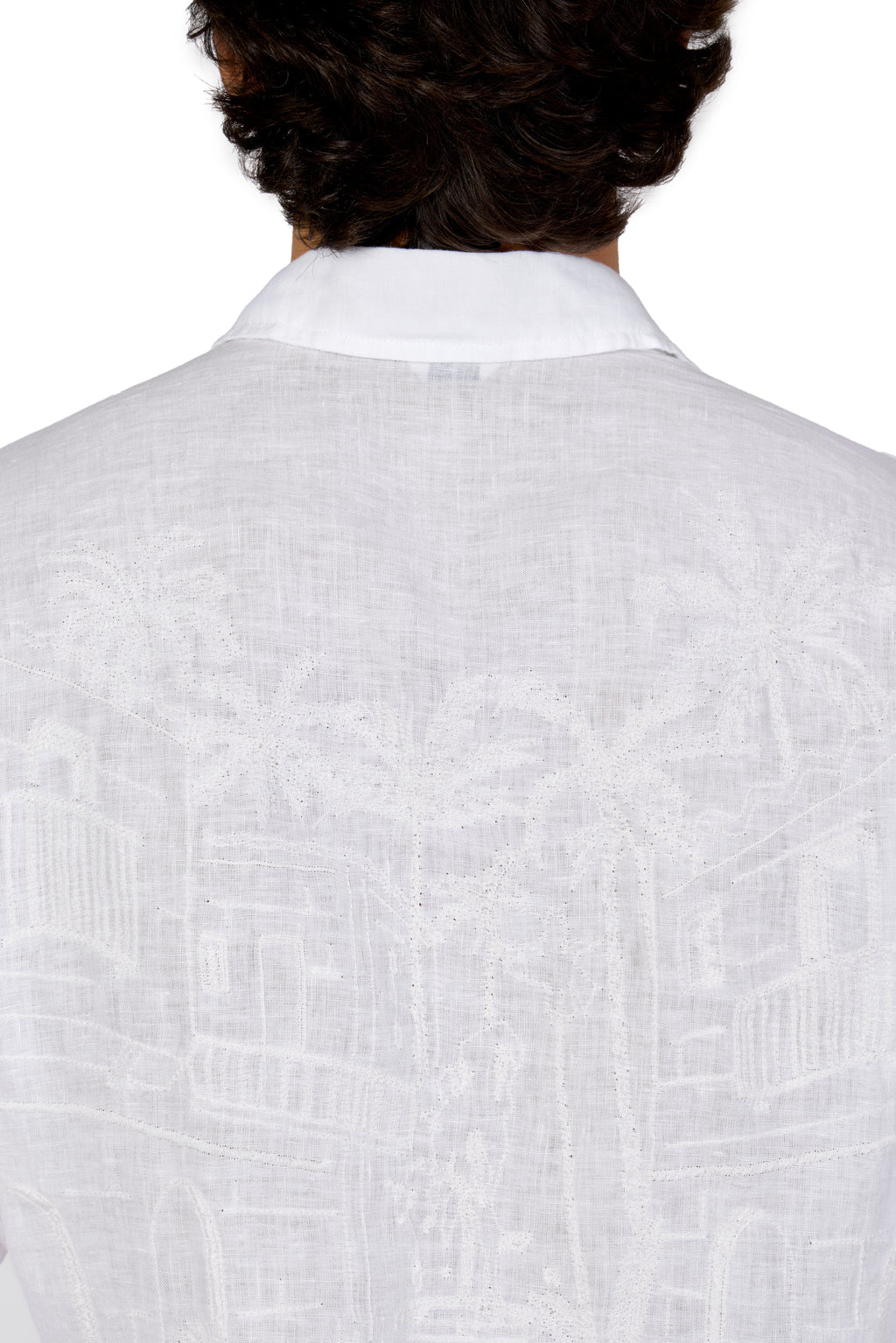 JACOB COHEN | Western Shirt With Embroidered Back | White
