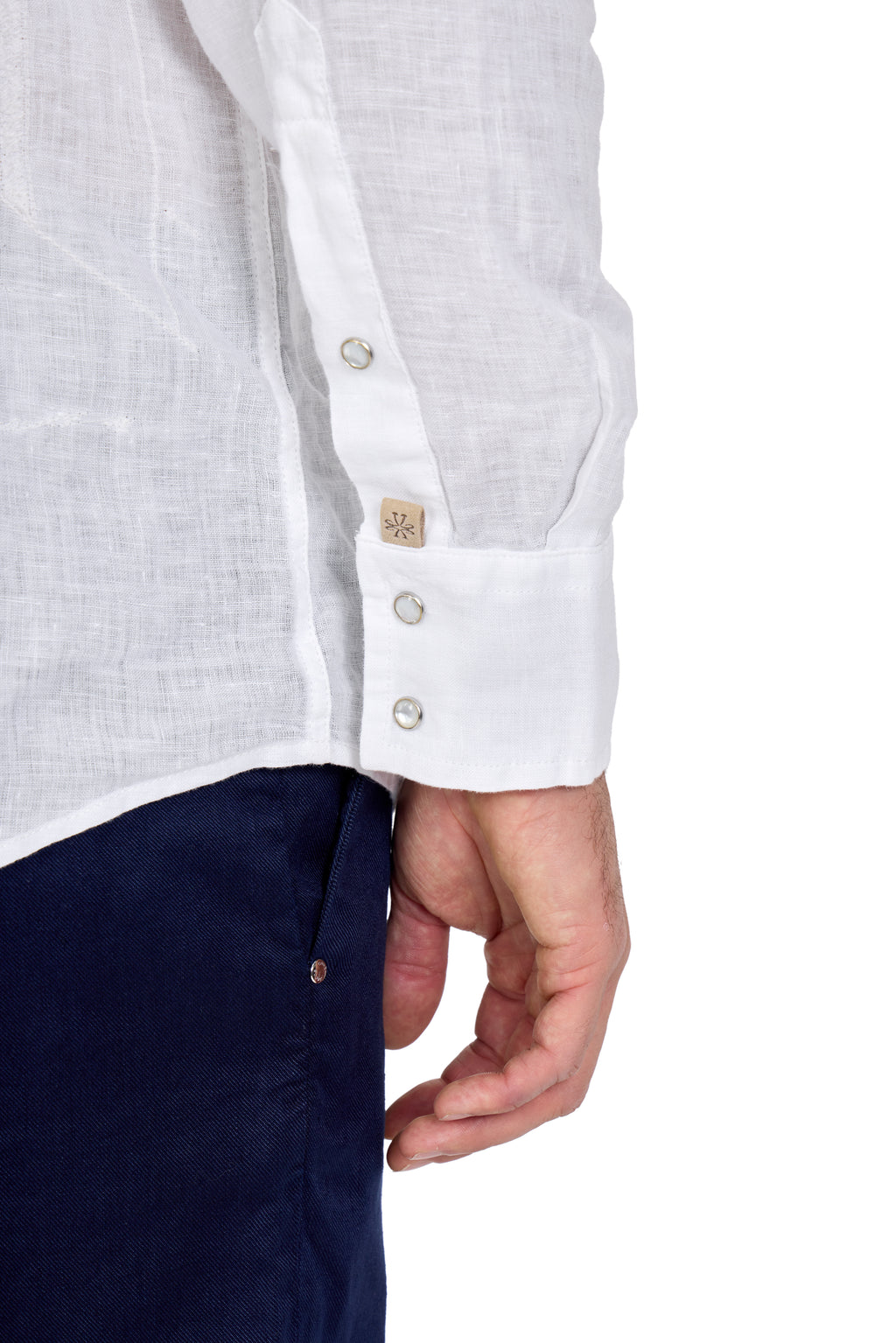 JACOB COHEN | Western Shirt With Embroidered Back | White