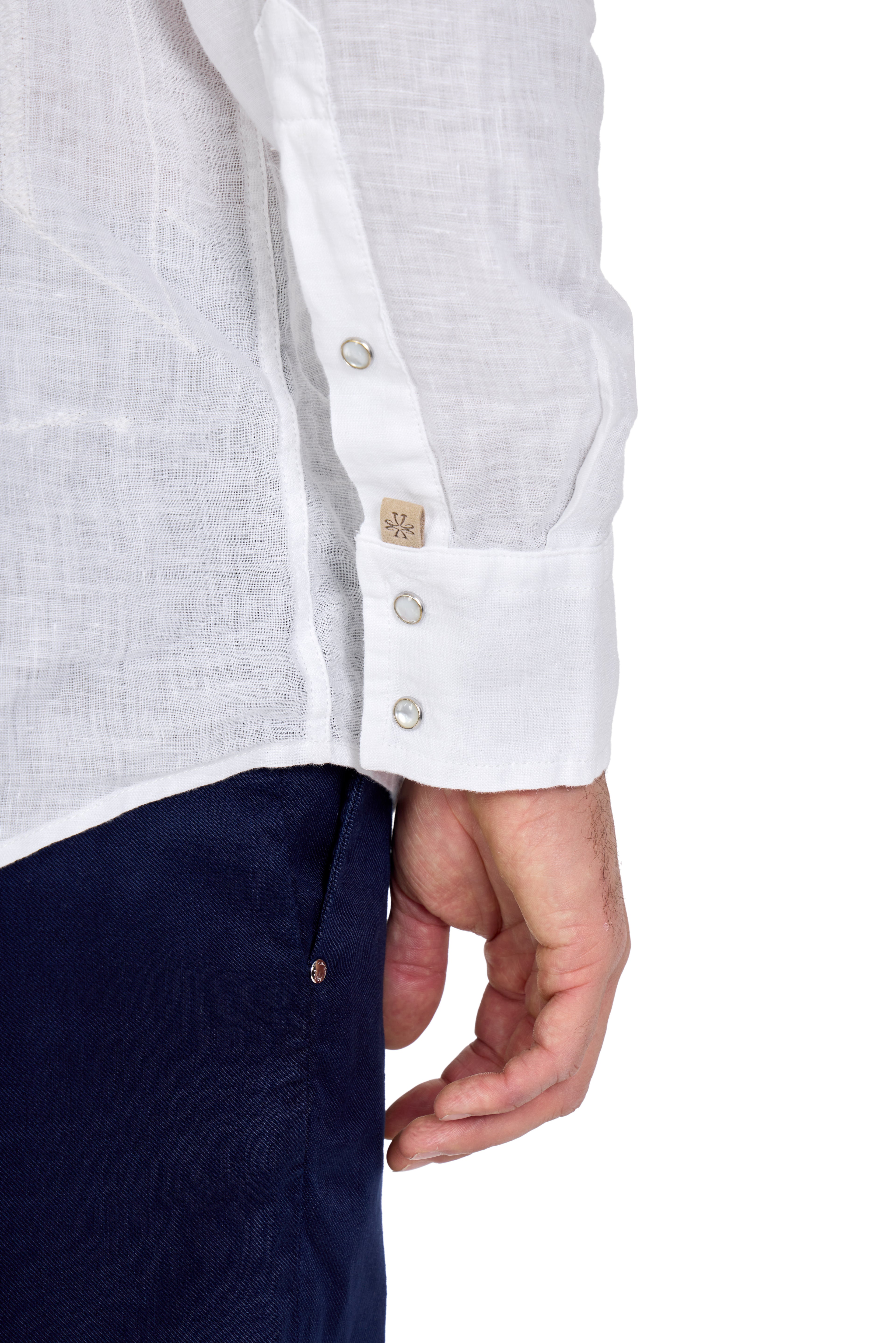 JACOB COHEN | Western Shirt With Embroidered Back | White