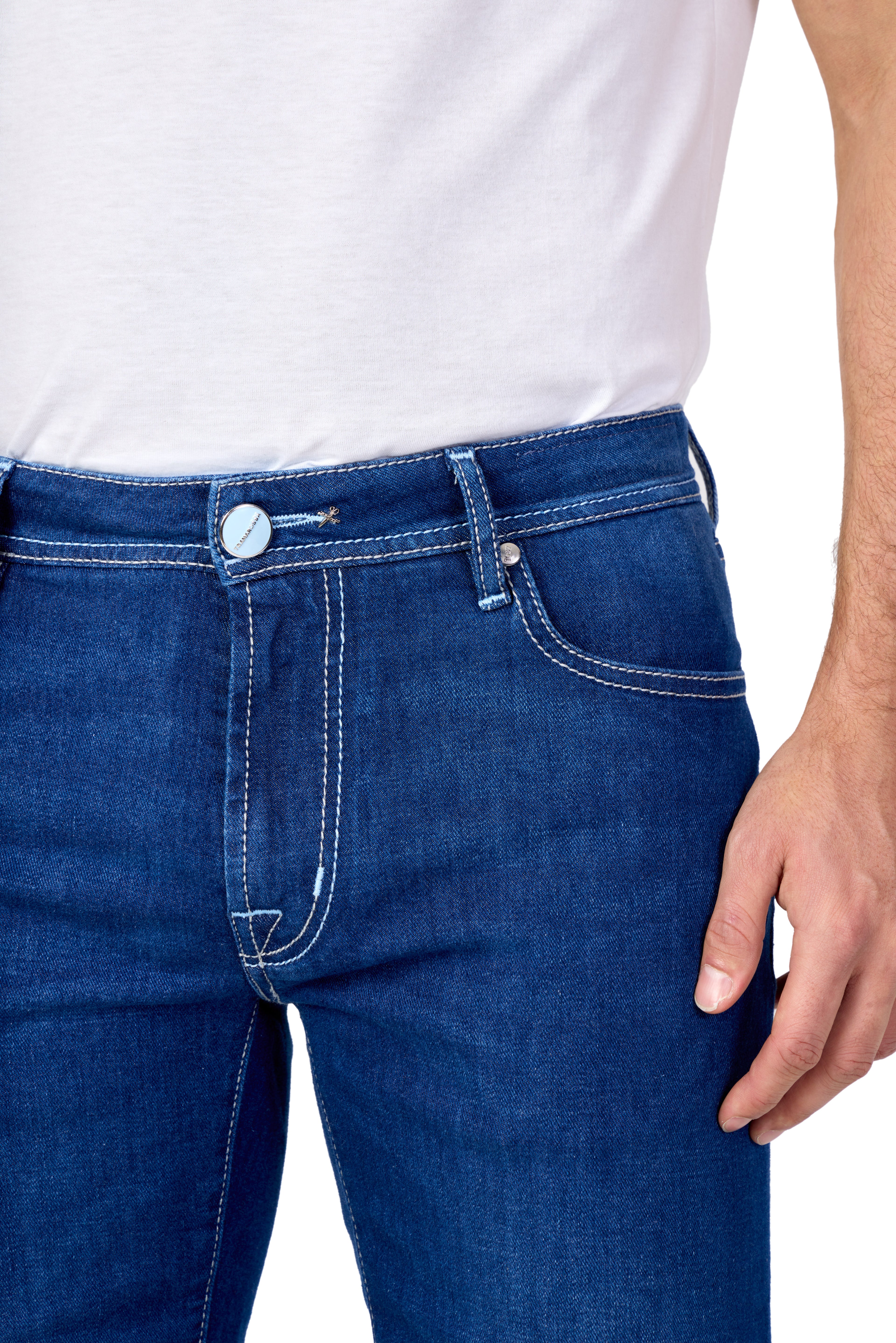 TRAMAROSSA | Denim Ascanio Shorts | Mid-Denim