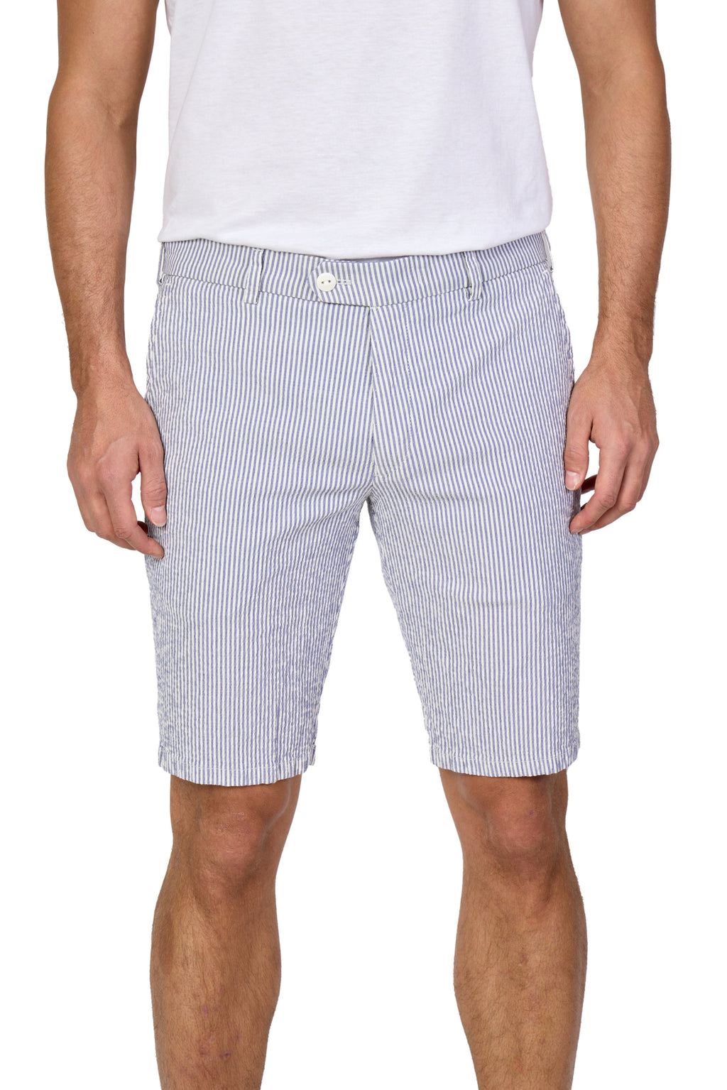 MMX | Seersucker B-Pegasus Shorts | Blue & White