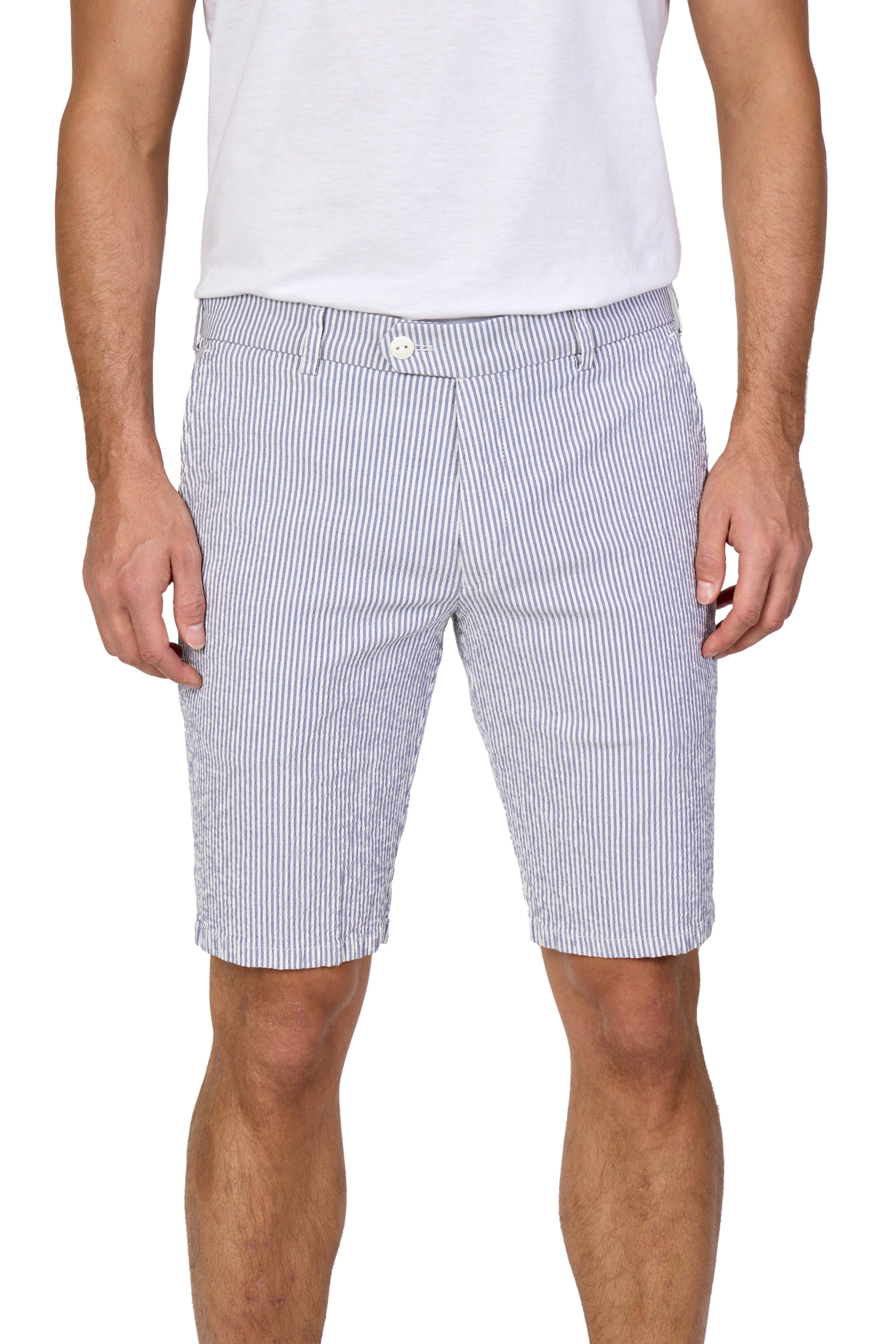 MMX | Seersucker B-Pegasus Shorts | Blue & White