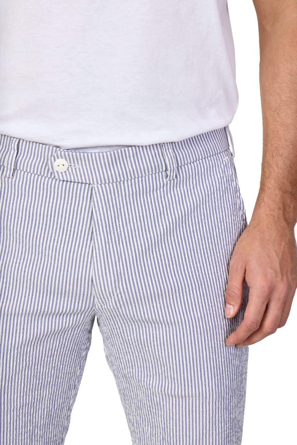MMX | Seersucker B-Pegasus Shorts | Blue & White
