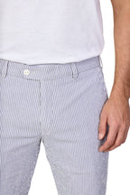 MMX | Seersucker B-Pegasus Shorts | Blue & White