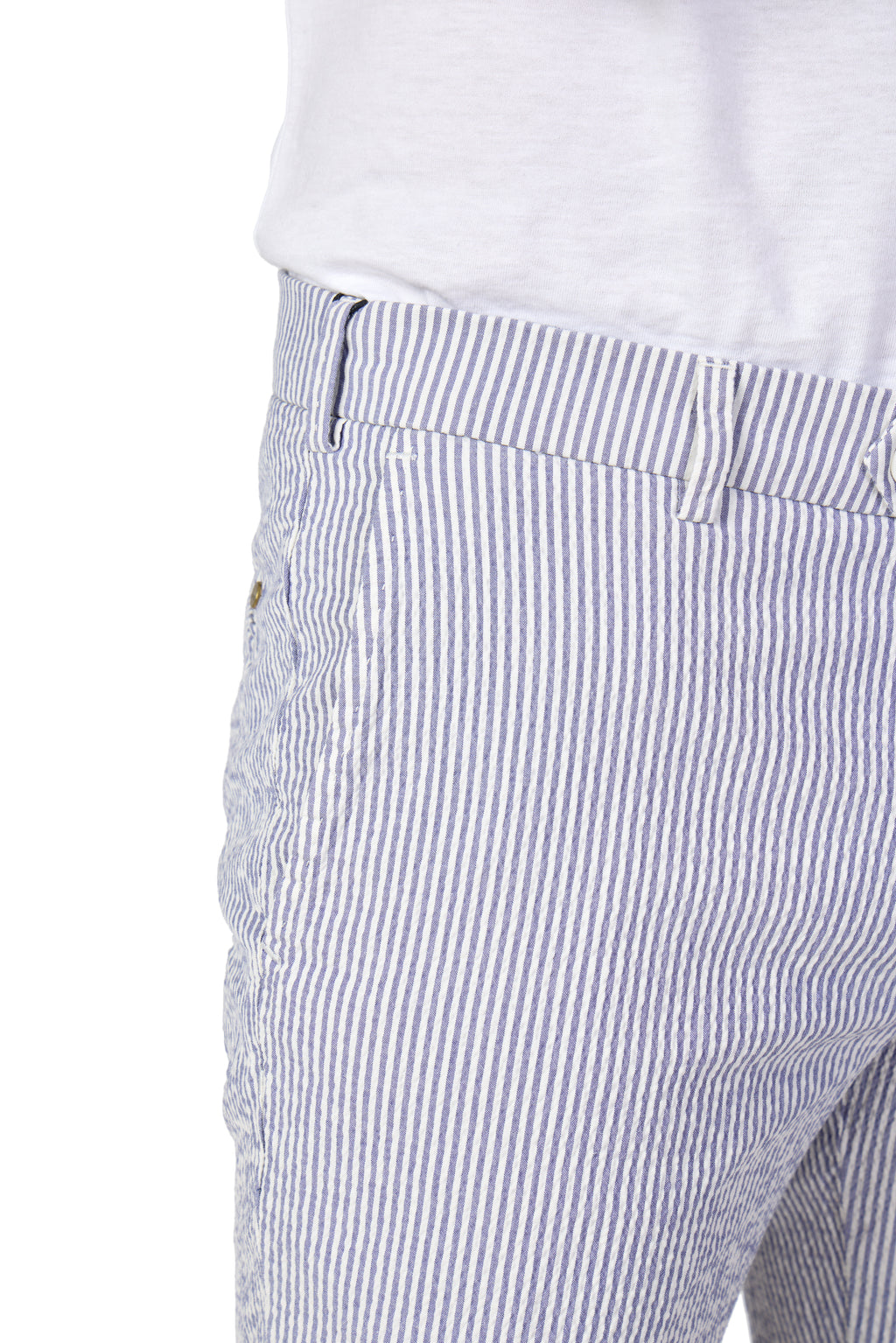 MMX | Seersucker B-Pegasus Shorts | Blue & White