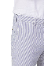 MMX | Seersucker B-Pegasus Shorts | Blue & White