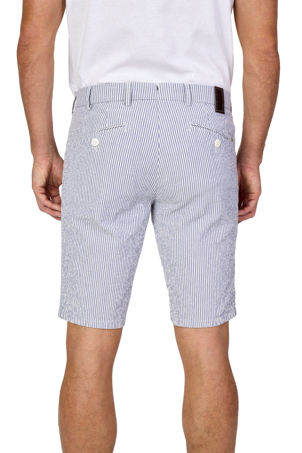 MMX | Seersucker B-Pegasus Shorts | Blue & White