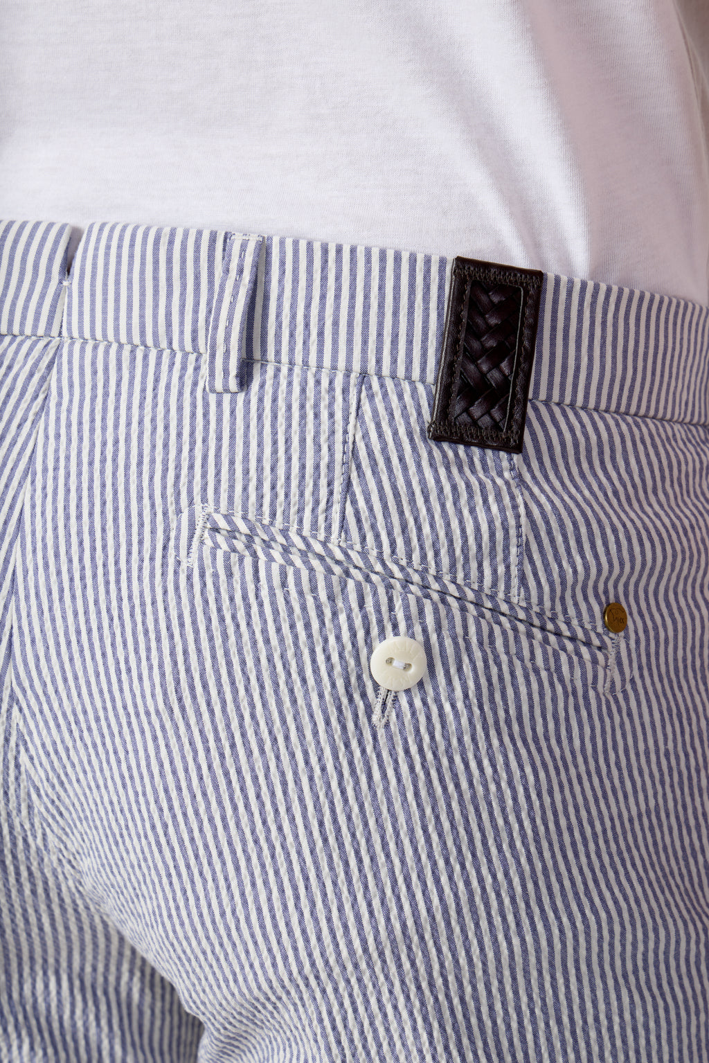MMX | Seersucker B-Pegasus Shorts | Blue & White