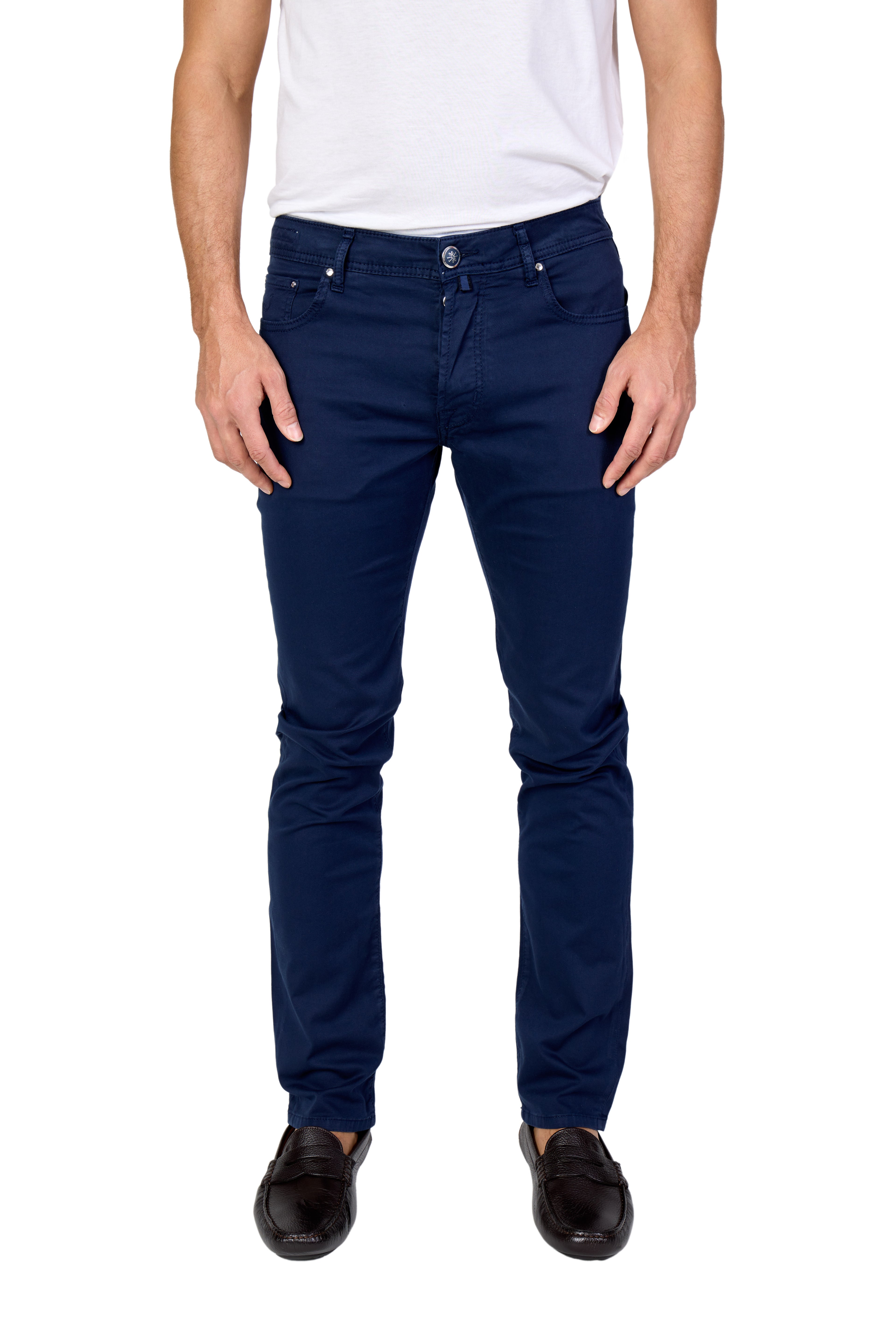 JACOB COHEN | Bard Twill Cotton Trousers | Blue