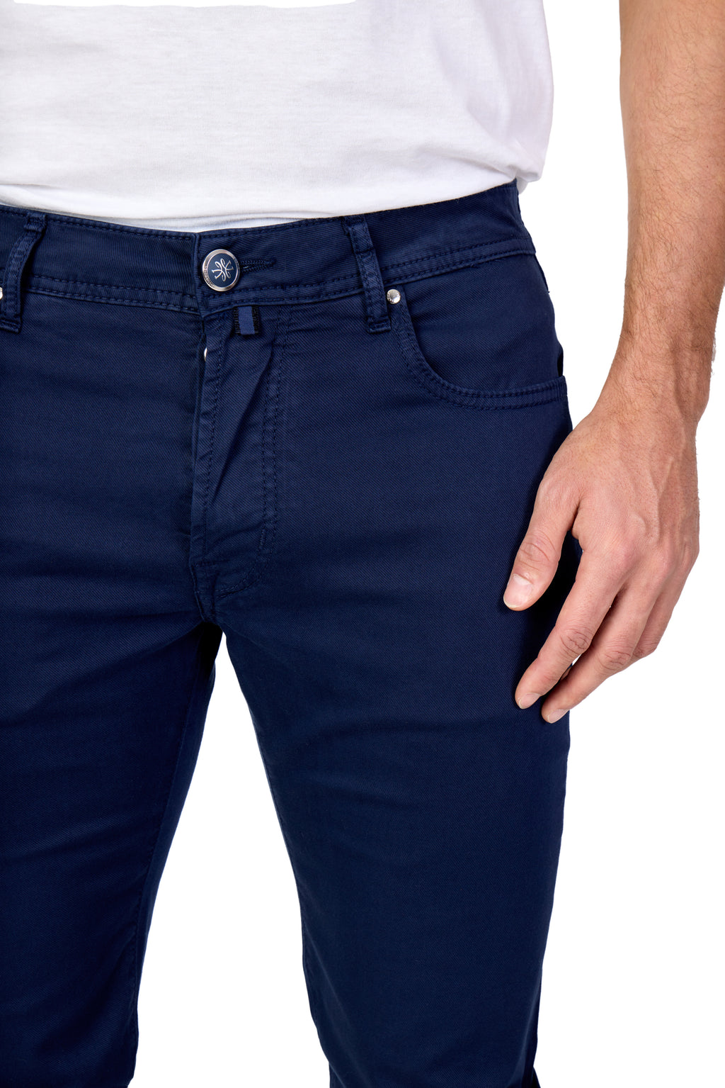 JACOB COHEN | Bard Twill Cotton Trousers | Blue