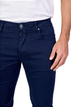 JACOB COHEN | Bard Twill Cotton Trousers | Blue