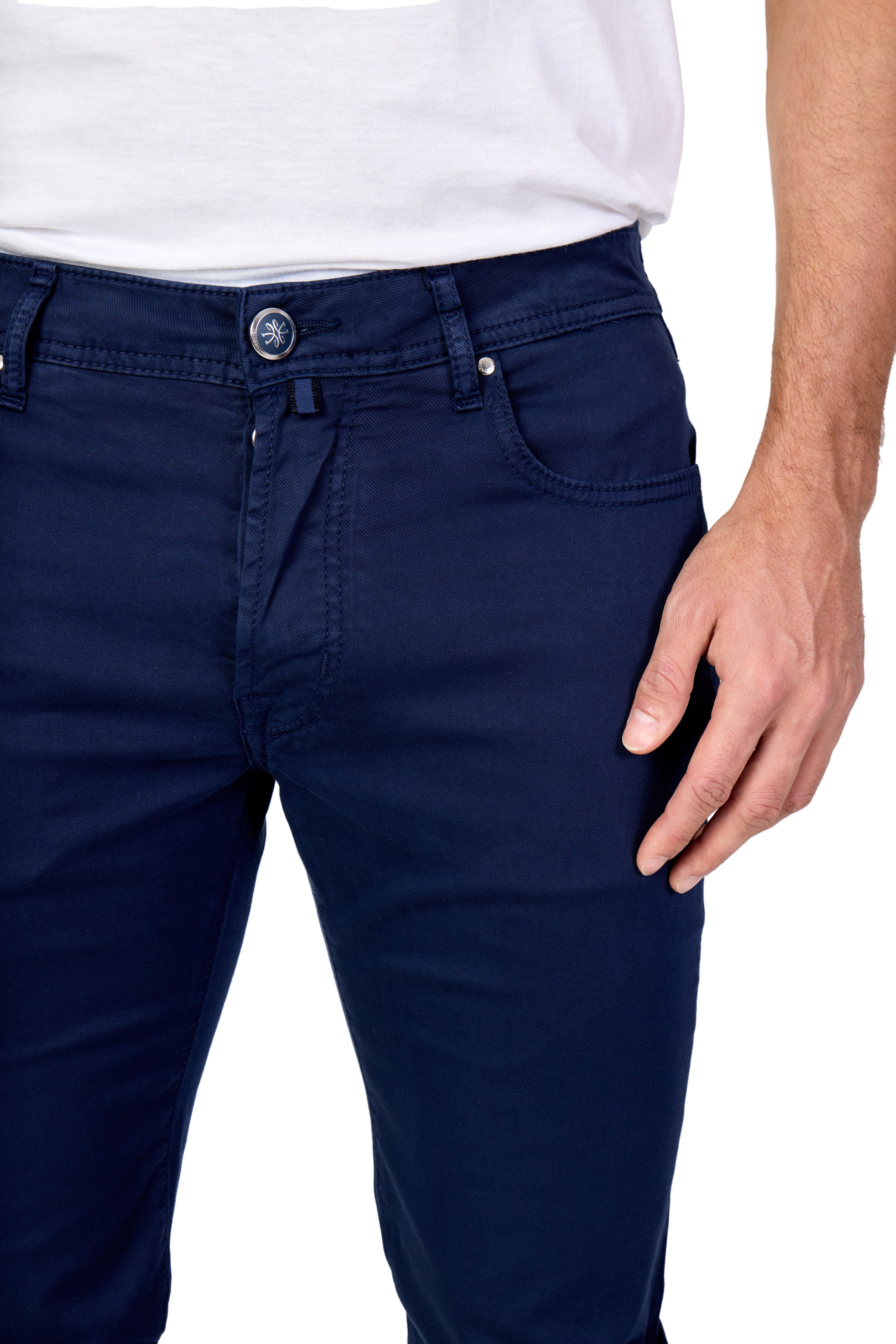 JACOB COHEN | Bard Twill Cotton Trousers | Blue