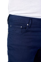 JACOB COHEN | Bard Twill Cotton Trousers | Blue