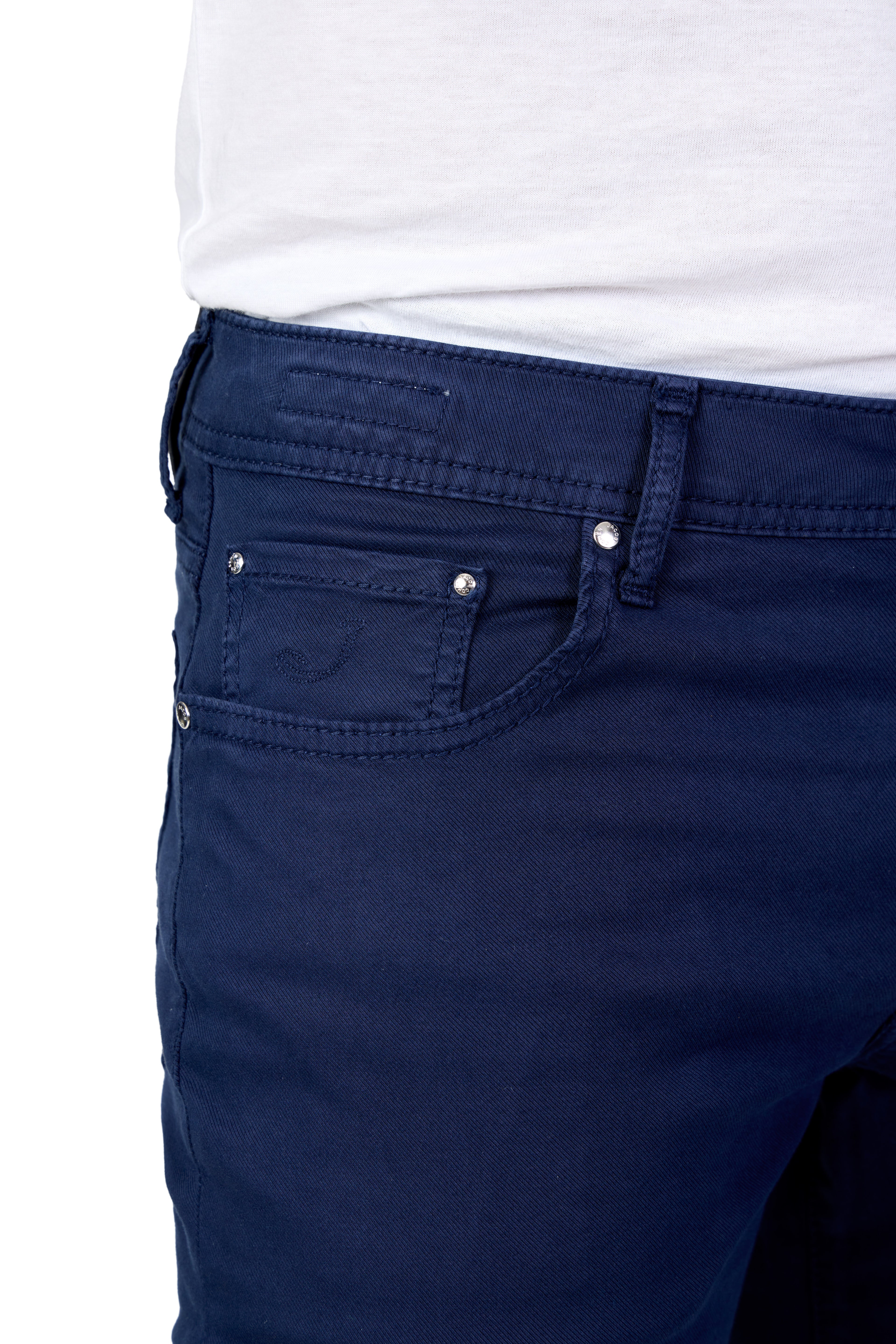 JACOB COHEN | Bard Twill Cotton Trousers | Blue