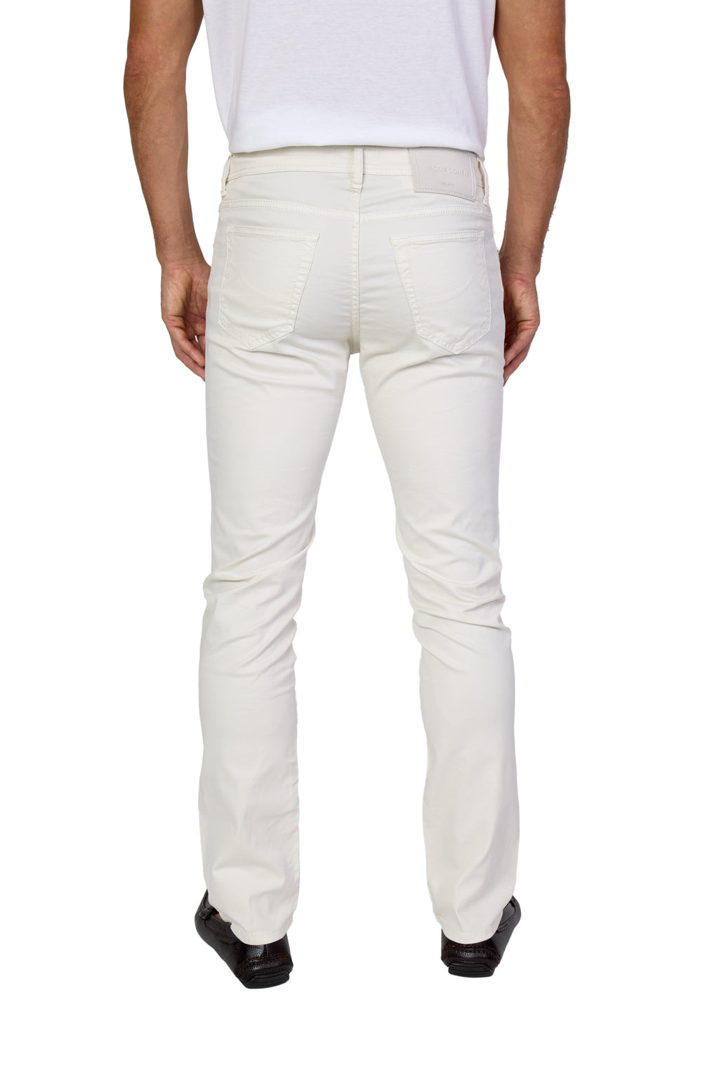 JACOB COHEN | Bard Twill Cotton Trousers | White