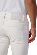 JACOB COHEN | Bard Twill Cotton Trousers | White