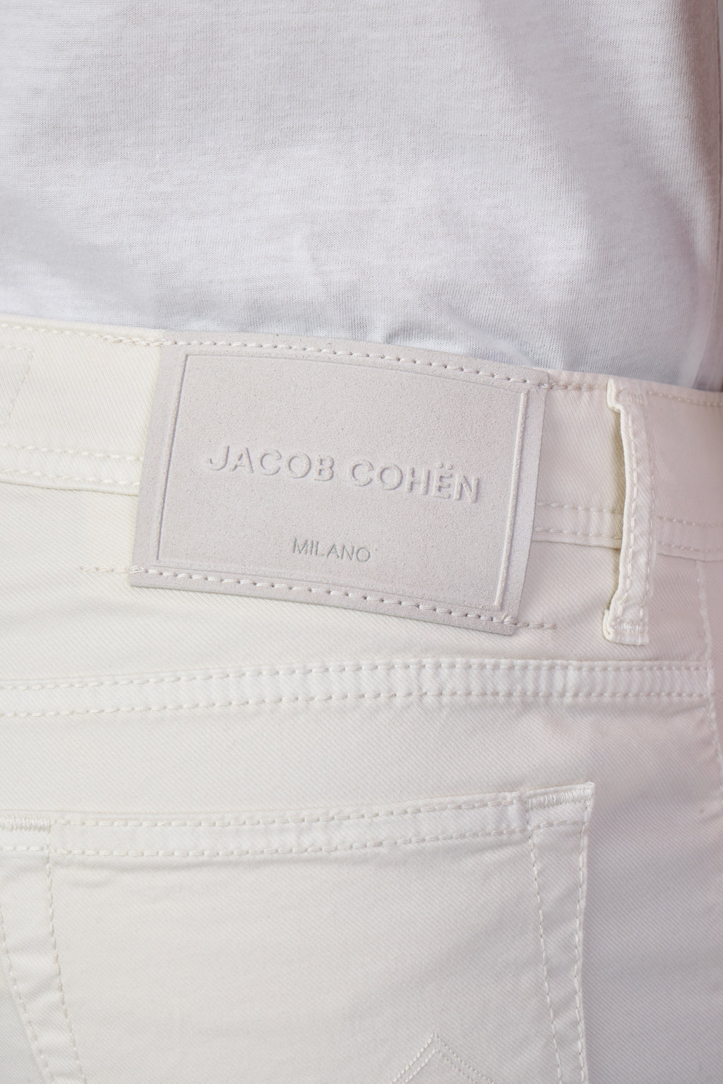 JACOB COHEN | Bard Twill Cotton Trousers | White