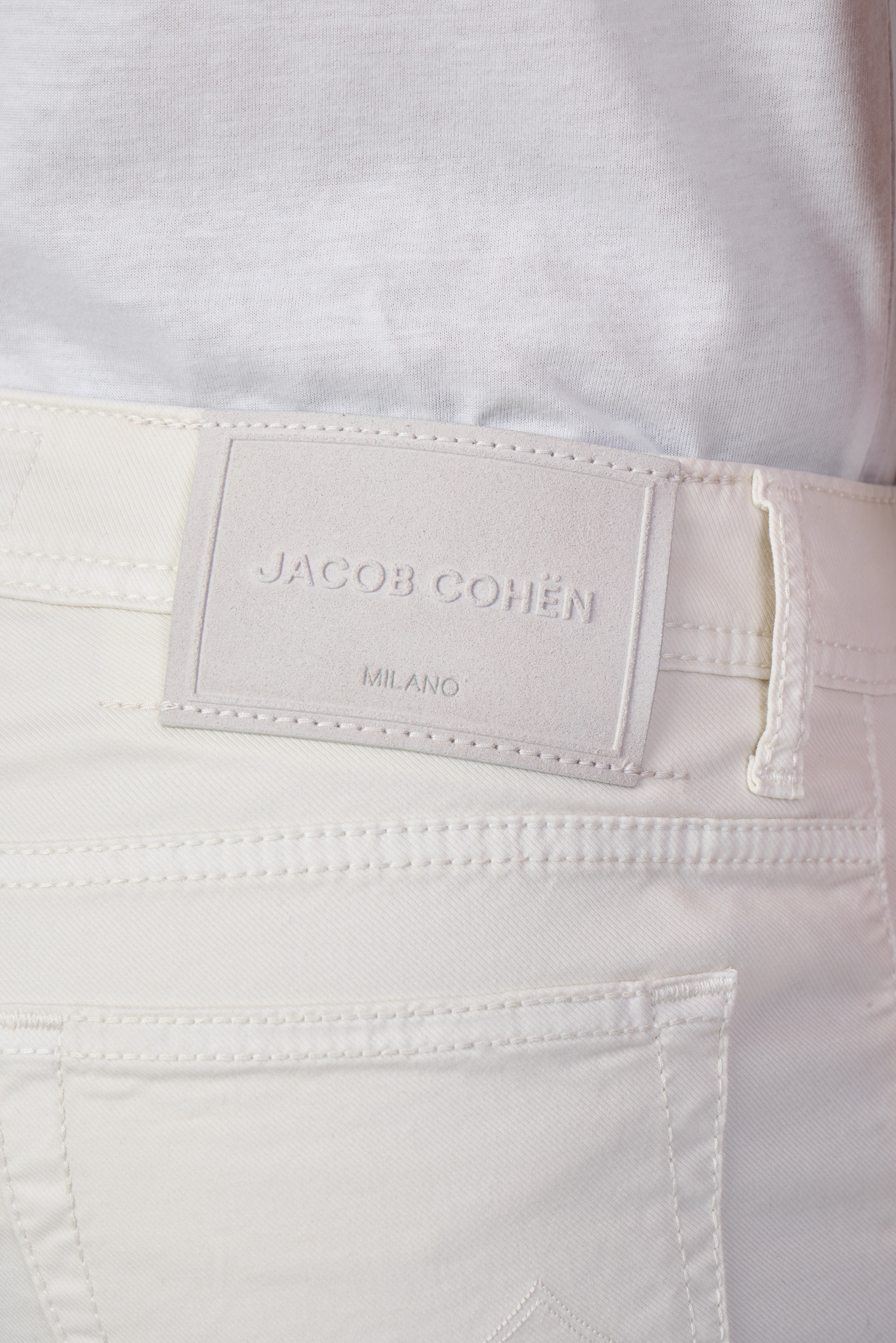 JACOB COHEN | Bard Twill Cotton Trousers | White