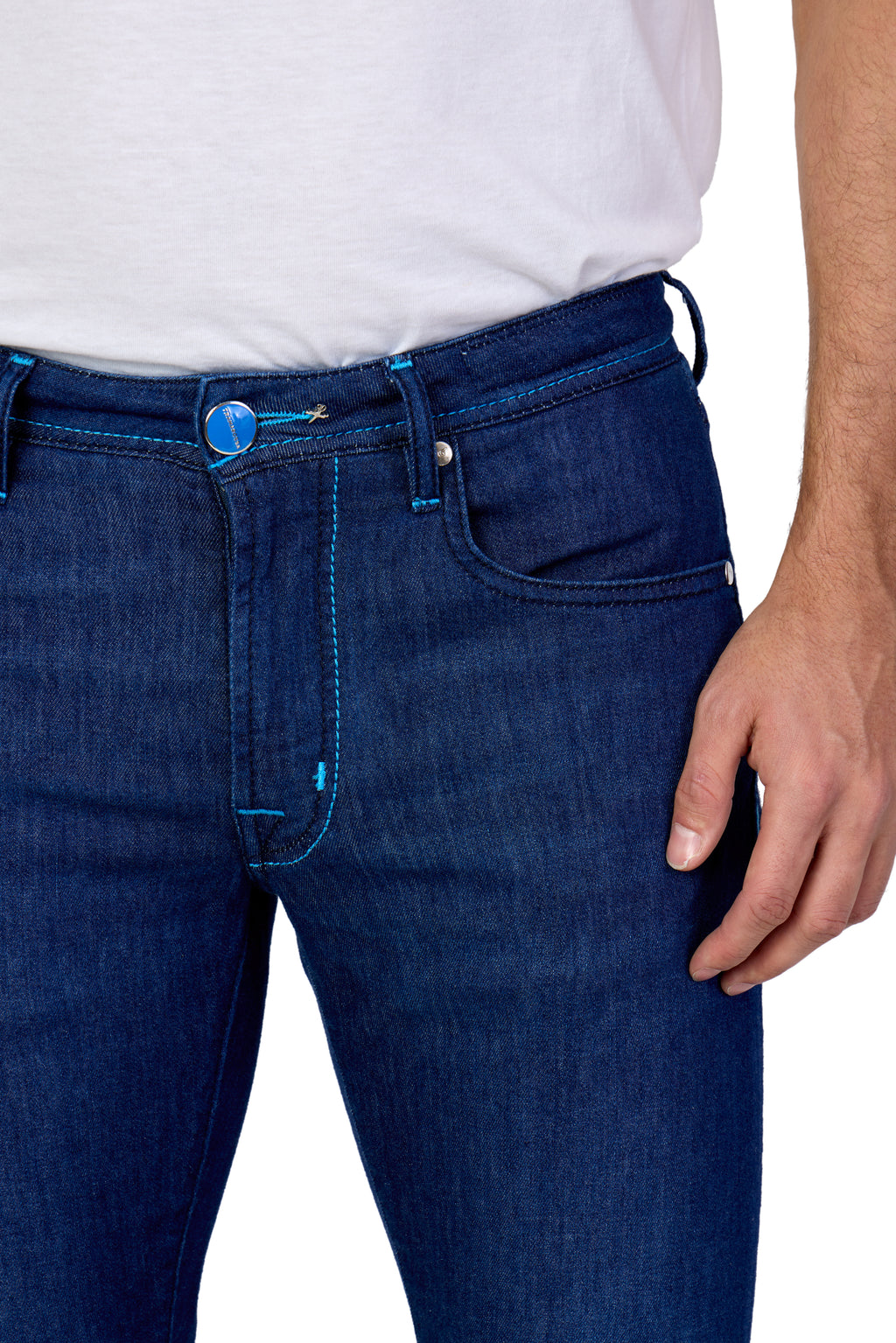 TRAMAROSSA | Michelangelo Jeans Blue Stitch | Mid-Denim