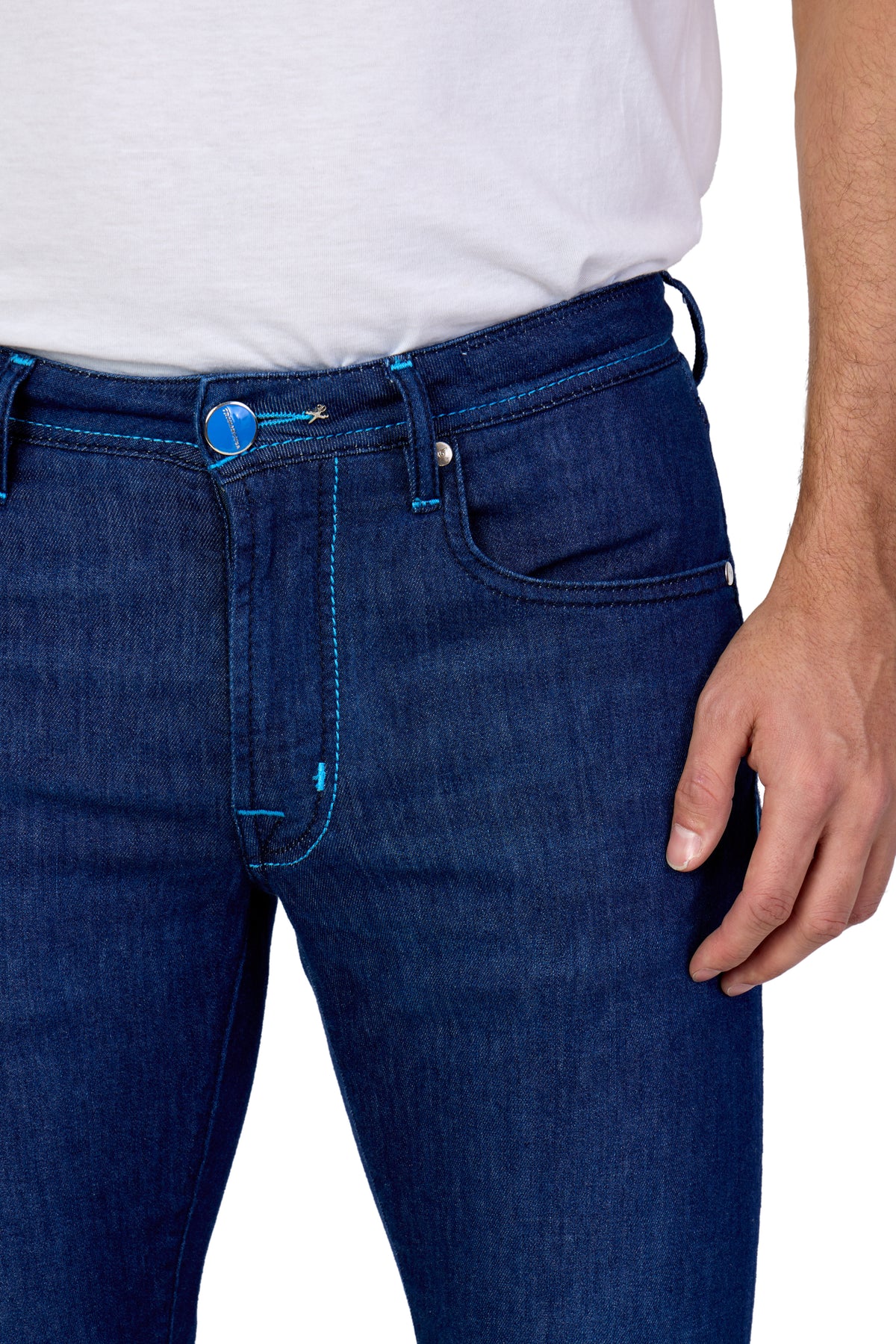 TRAMAROSSA | Michelangelo Jeans Blue Stitch | Mid-Denim