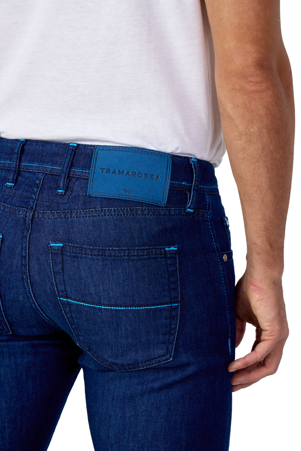 TRAMAROSSA | Michelangelo Jeans Blue Stitch | Mid-Denim