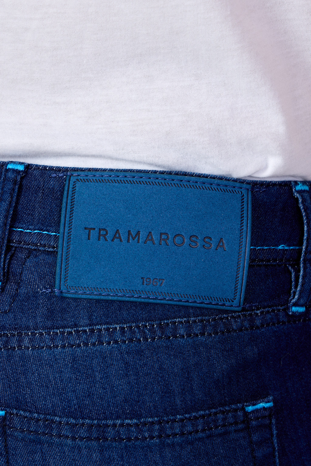 TRAMAROSSA | Michelangelo Jeans Blue Stitch | Mid-Denim
