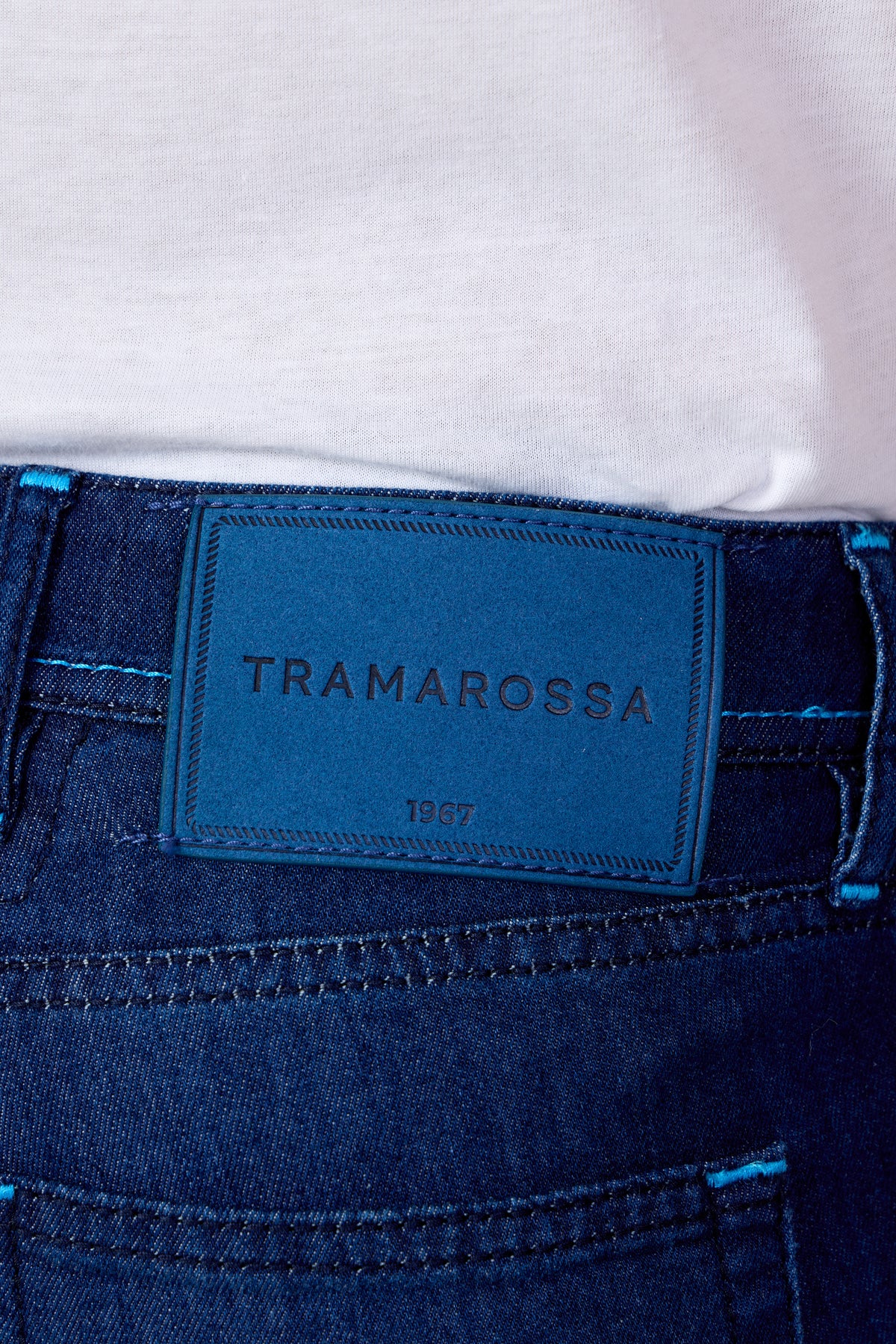 TRAMAROSSA | Michelangelo Jeans Blue Stitch | Mid-Denim
