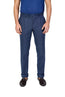 CANALI | 1 Pleat Wool, Silk & Linen Trousers | Dark Blue