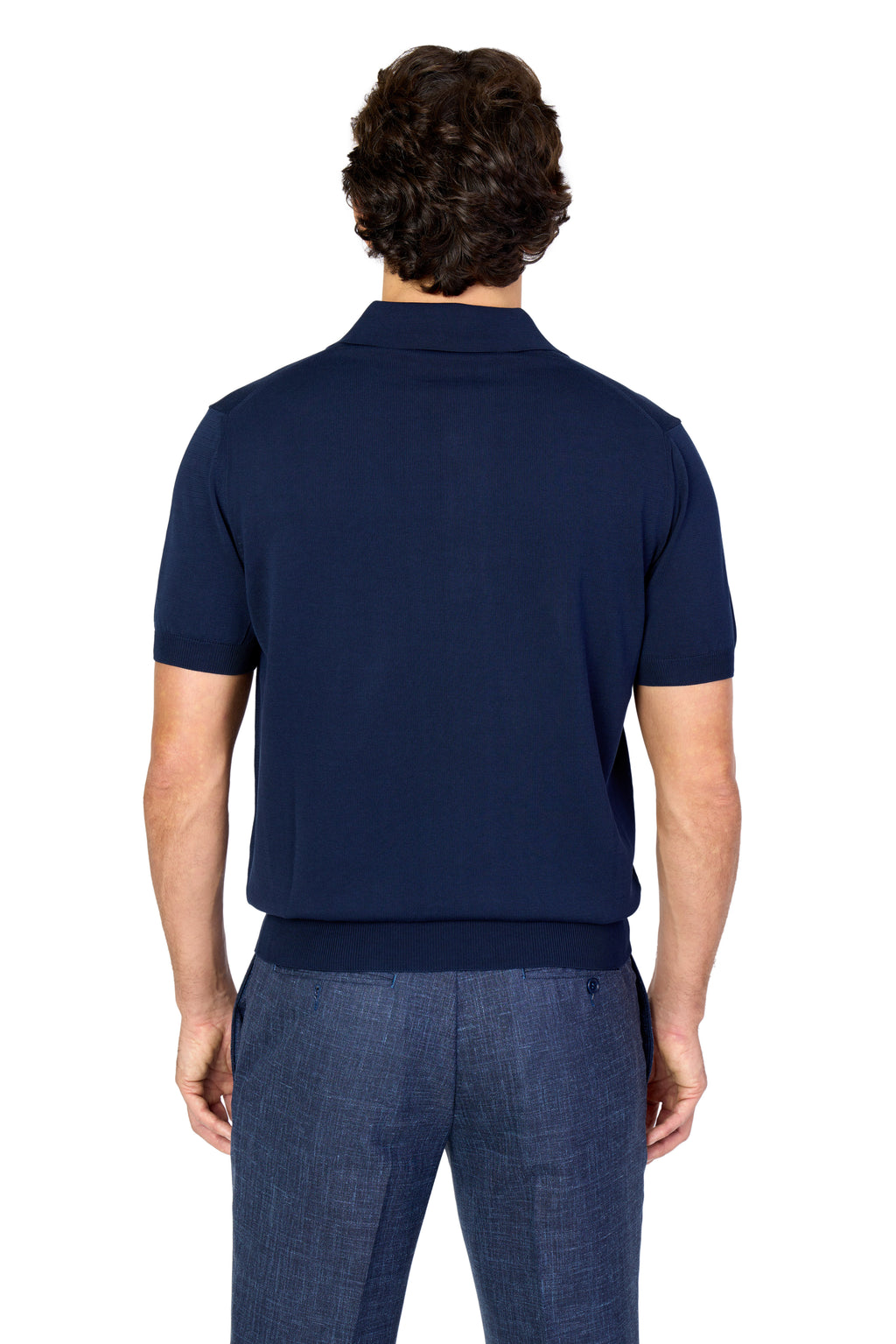 CANALI | Zip Neck Polo | Navy
