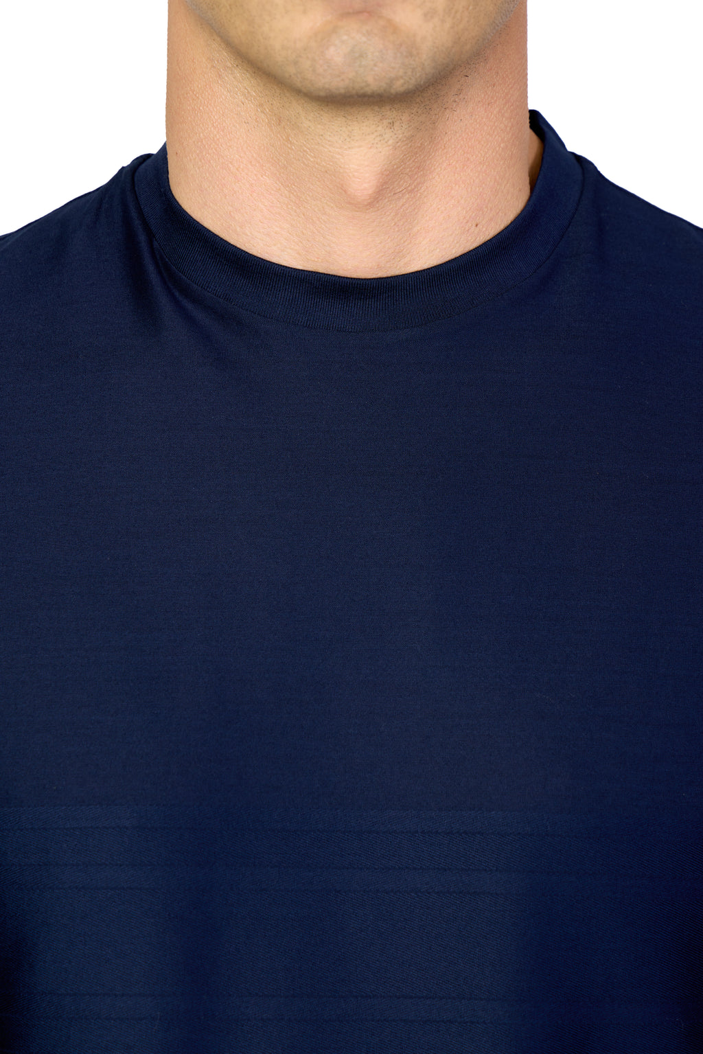 CANALI | Self-Stripe T-Shirt | Navy