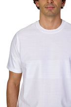 CANALI | Self-Stripe T-Shirt | White
