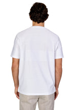 CANALI | Self-Stripe T-Shirt | White